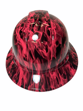 Load image into Gallery viewer, Hydro Dipped Hard Hat Ridgeline Full Brim Custom Pink Flames