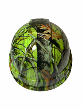 Load image into Gallery viewer, Hard Hat Ridgeline Cap Style Custom Hi Vis Green Vista Camo