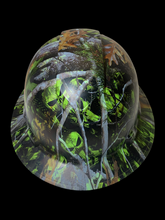 Load image into Gallery viewer, Custom Hydro Dipped Green Punisher Vista Camo Ridgeline Full Brim Hard Hat