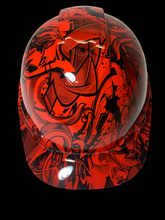 Load image into Gallery viewer, Custom Hydro Dip Hard Hat Ridgeline Cap Style Custom Red Graffiti