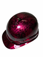 Load image into Gallery viewer, Hard Hat Ridgeline Cap Style Custom Kandy Wild Cherry Gnarly Chains and Skulls