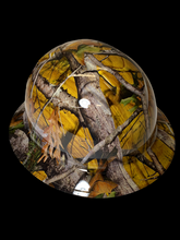 Load image into Gallery viewer, Hydro Dip Hard Hat Yellow Oak Vista Camo Pyramex Ridgeline Protective