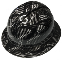 Load image into Gallery viewer, Custom Hydro Dipped Hard Hat White Negative American Flags Ridgeline Full Brim