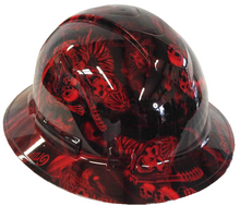 Load image into Gallery viewer, Hard Hat Ridgeline Full Brim Custom Red Reaper Hydro Dipped