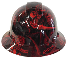 Load image into Gallery viewer, Hard Hat Ridgeline Full Brim Custom Red Reaper Hydro Dipped