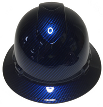 Load image into Gallery viewer, Hard Hat Ridgeline Full Brim Custom Kandy Blue Carbon Fiber Hydro Dipped