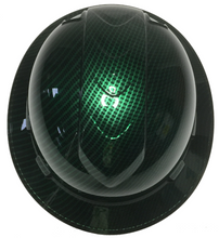 Load image into Gallery viewer, Custom Hard Hat Green Kandy Carbon Fiber Hydro Dipped Full Brim Ridgeline