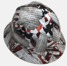 Load image into Gallery viewer, Custom Hydro Dipped Hard Hat Amendments American Flag Full Brim MSA