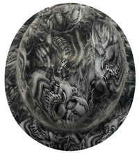 Load image into Gallery viewer, Custom Hydro Dipped Hard Hat White Boss Skulls Full Brim Ridgeline