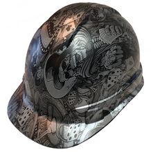 Load image into Gallery viewer, Custom Hydro Dipped Hard Hat Silver Metallic Gambler Ridgeline Cap Style