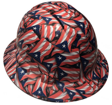Load image into Gallery viewer, Hard Hat Ridgeline Full Brim Custom Colored Puerto Rico Flags
