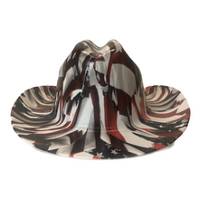 Load image into Gallery viewer, Custom Hydro Dipped Western Outlaw American Flags Patriotic Series Cowboy Hat