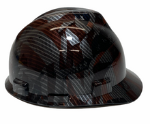 Load image into Gallery viewer, Custom Hard Hat Carbon Fiber American Flags Hydro Dipped MSA V-Gard Cap Style