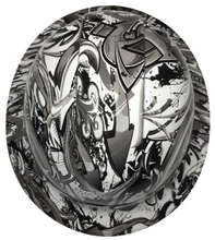 Load image into Gallery viewer, Custom Hard Hat White Graffiti Full Brim Ridgeline