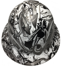Load image into Gallery viewer, Custom Hard Hat White Graffiti Full Brim Ridgeline
