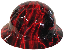 Load image into Gallery viewer, Hard Hat Ridgeline Full Brim Custom Red Lightning Hydro Dipped
