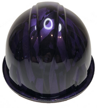 Load image into Gallery viewer, Custom Hard Hat Plum Crazy Purple Midnight American Flags SL Series Cap Style