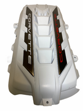 Load image into Gallery viewer, Custom Hydro Dipped 2020+ Corvette Engine Cover White With Red or White Letters