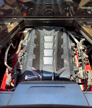 Load image into Gallery viewer, Custom Hydro Dipped 2020+ Corvette Engine Cover Sport Carbon Fiber w/black out