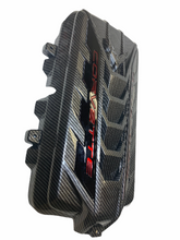 Load image into Gallery viewer, Custom Hydro Dipped 2020+ Corvette Engine Cover Carbon Fiber With Corvette Red Letters