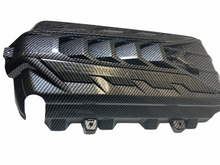Load image into Gallery viewer, Custom Hydro Dipped 2020+ Corvette Engine Cover Carbon Fiber with Carbon Fiber Letters