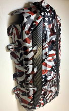 Load image into Gallery viewer, Custom Hydro Dipped 2020+ Corvette Engine Cover American Flags matte finish w/carbon fiber letters