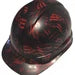 Load image into Gallery viewer, Custom Hydro Dipped Hard Hat Red Negative American Flags Ridgeliune Cap Style