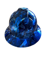 Load image into Gallery viewer, Custom Hydro Dipped Ridgeline Full Brim Vented Kandy Blue Chrome Joker
