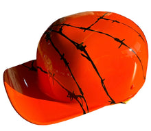 Load image into Gallery viewer, Custom Hydro Dipped Hi Vis Orange Barbed Wire Doughboy Mikes Pro Lid novelty helmet
