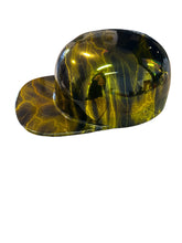Load image into Gallery viewer, Custom Gold Chrome lightning Flatboy Mikes Pro Lid novelty helmet

