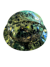 Load image into Gallery viewer, Custom Hydro Dipped Ridgeline Full Brim  Gold Chrome Filigree Skulls
