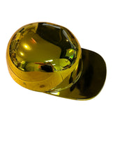 Load image into Gallery viewer, Custom Gold Chrome Flatboy Mikes Pro Lid novelty helmet
