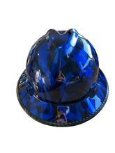Load image into Gallery viewer, Custom MSA Full Brim kandy Blue Midnight Flags w/edgegard
