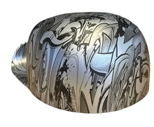 Load image into Gallery viewer, Custom Metallic Silver Hydro dipped Graffiti 2.0 Mikes Pro Lid novelty helmet
