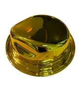 Load image into Gallery viewer, Custom Chrome Gold Fedora Mikes Pro Lid novelty helmet

