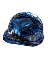 Load image into Gallery viewer, Custom Hydro Dipped Ridgeline Cap Style Chrome Kandy Blue Midnight Flags
