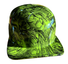 Load image into Gallery viewer, Custom Hydro Dipped Hi Vis Green Boss Skulls Doughboy Mikes Pro Lid novelty helmet
