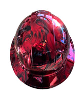 Load image into Gallery viewer, Custom Hydro Dipped Ridgeline Full Brim Vented Chrome Kandy Red No Evil Skulls
