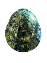 Load image into Gallery viewer, Custom Hydro Dipped Ridgeline Full Brim  Gold Chrome Filigree Skulls
