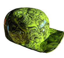 Load image into Gallery viewer, Custom Hydro Dipped Hi Vis Green Boss Skulls Doughboy Mikes Pro Lid novelty helmet
