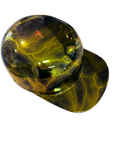 Load image into Gallery viewer, Custom Gold Chrome lightning Flatboy Mikes Pro Lid novelty helmet
