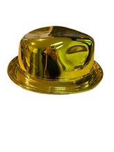 Load image into Gallery viewer, Custom Chrome Gold Fedora Mikes Pro Lid novelty helmet
