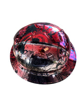 Load image into Gallery viewer, Custom Hydro Dipped Ridgeline Cap Style Chrome Kandy Red Ridge Graffiti
