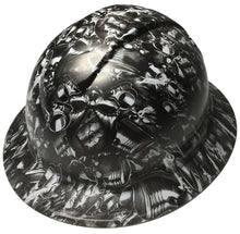 Load image into Gallery viewer, Custom Hard Hat White Brotherhood Skulls Full Brim Ridgeline
