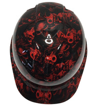Load image into Gallery viewer, Hard Hat Ridgeline Cap Style Custom Red Gangster Skulls
