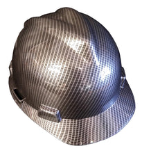 Load image into Gallery viewer, Hard Hat MSA V-Gard Cap Style Custom True Weave Carbon Fiber Hydro Dipped
