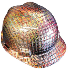 Load image into Gallery viewer, Hydro Dipped Hard Hat MSA V-Gard Cap Style Custom Copper Cushion
