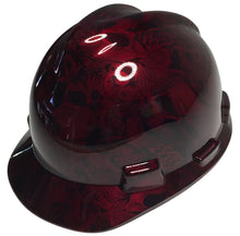 Load image into Gallery viewer, Custom Hard Hat Hydro Dipped Carbon Fiber Insanity Skulls MSA VGard Cap Style
