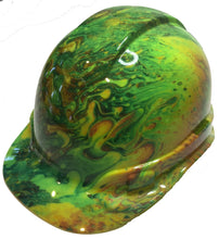 Load image into Gallery viewer, Hydro Dipped Hard Hat Ridgeline Cap Style Custom Hi Vis Green Slicked Out
