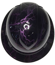 Load image into Gallery viewer, Custom Hard Hat Kandy Purple Lightning Hydro Dipped Full Brim Ridgeline
